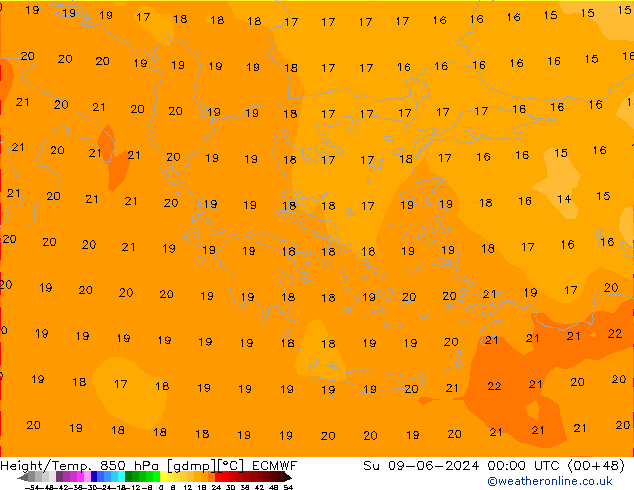 Z500/Rain (+SLP)/Z850 ECMWF dim 09.06.2024 00 UTC