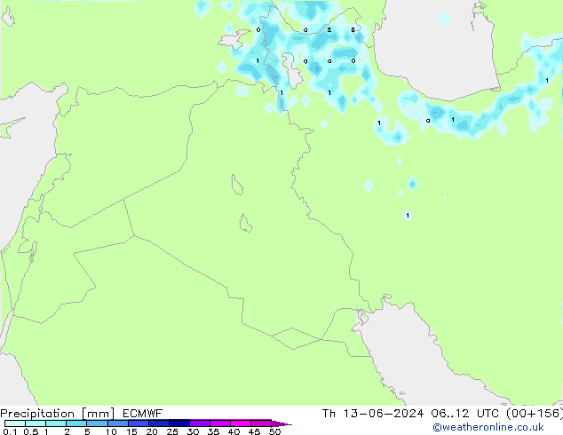 Precipitation ECMWF Th 13.06.2024 12 UTC