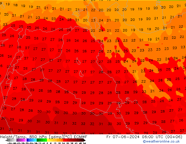 Z500/Rain (+SLP)/Z850 ECMWF Pá 07.06.2024 06 UTC