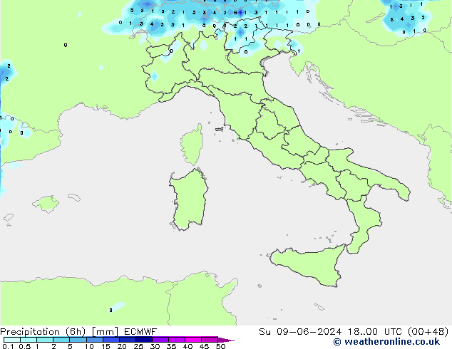 Z500/Rain (+SLP)/Z850 ECMWF Su 09.06.2024 00 UTC