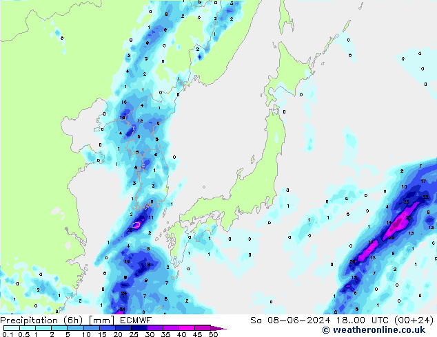 Z500/Regen(+SLP)/Z850 ECMWF za 08.06.2024 00 UTC