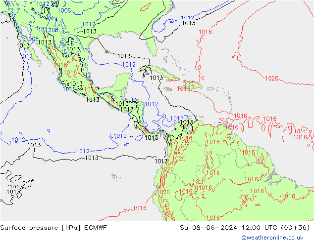 Yer basıncı ECMWF Cts 08.06.2024 12 UTC