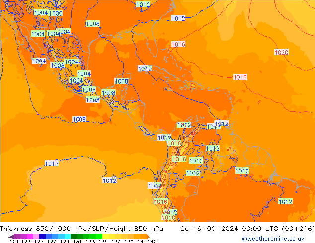 Thck 850-1000 hPa ECMWF nie. 16.06.2024 00 UTC