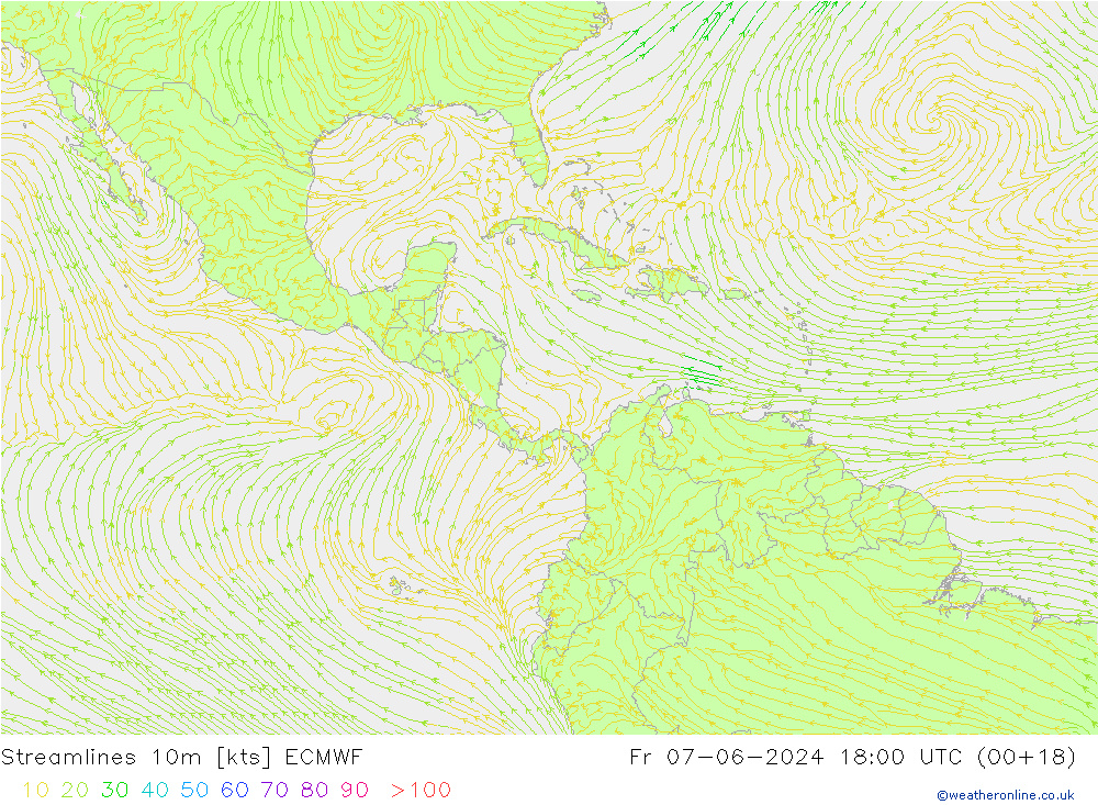 ветер 10m ECMWF пт 07.06.2024 18 UTC