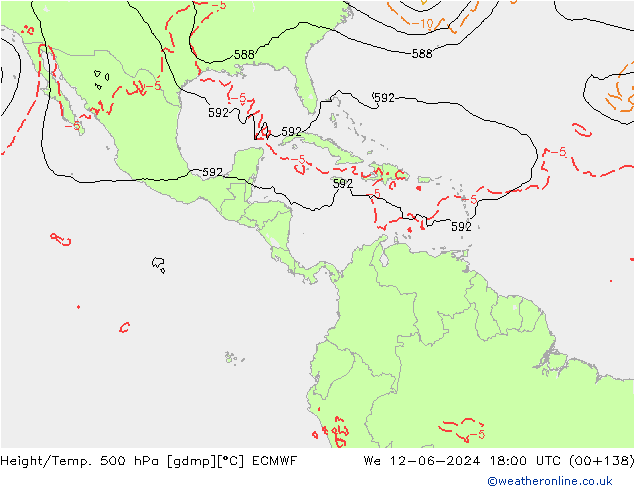 Z500/Rain (+SLP)/Z850 ECMWF We 12.06.2024 18 UTC