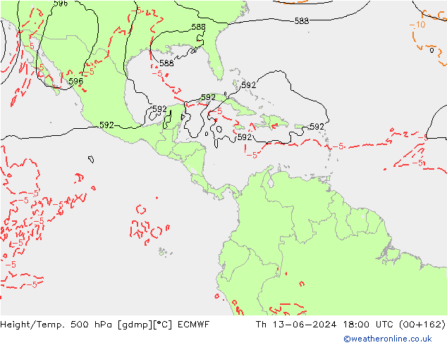 Z500/Rain (+SLP)/Z850 ECMWF ��� 13.06.2024 18 UTC