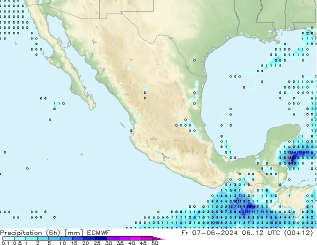 Z500/Regen(+SLP)/Z850 ECMWF vr 07.06.2024 12 UTC