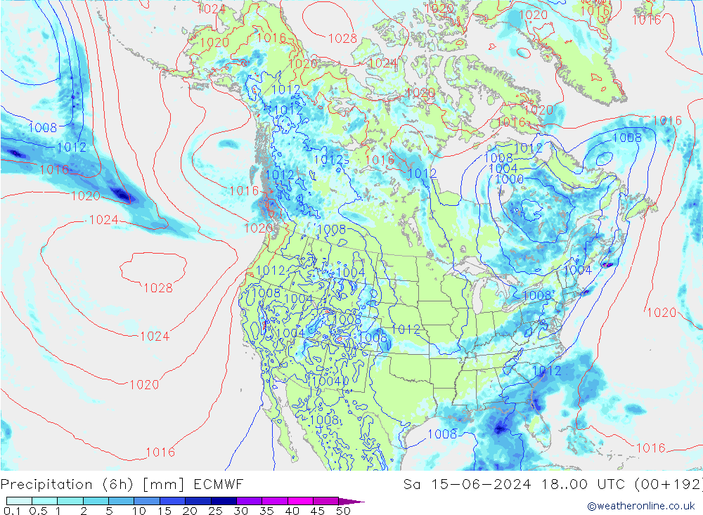 Z500/Rain (+SLP)/Z850 ECMWF Sa 15.06.2024 00 UTC