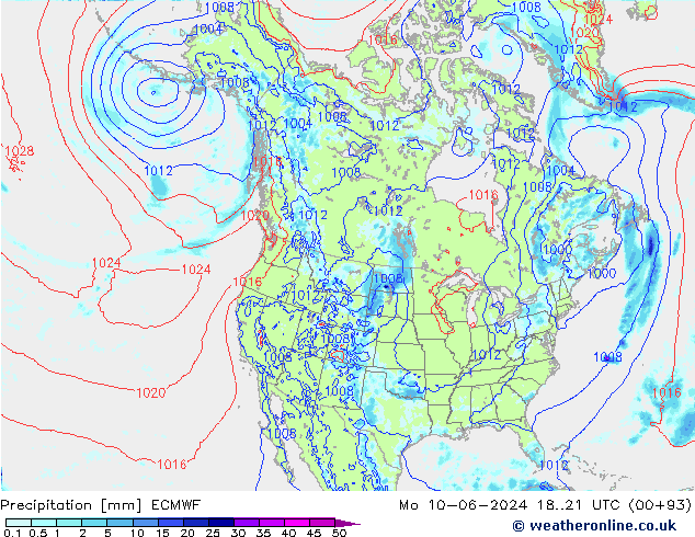 Precipitation ECMWF Mo 10.06.2024 21 UTC