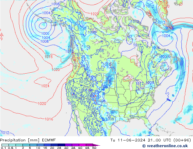 Niederschlag ECMWF Di 11.06.2024 00 UTC