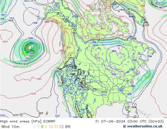 High wind areas ECMWF Fr 07.06.2024 03 UTC