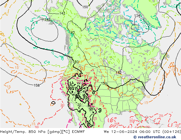 Z500/Rain (+SLP)/Z850 ECMWF We 12.06.2024 06 UTC