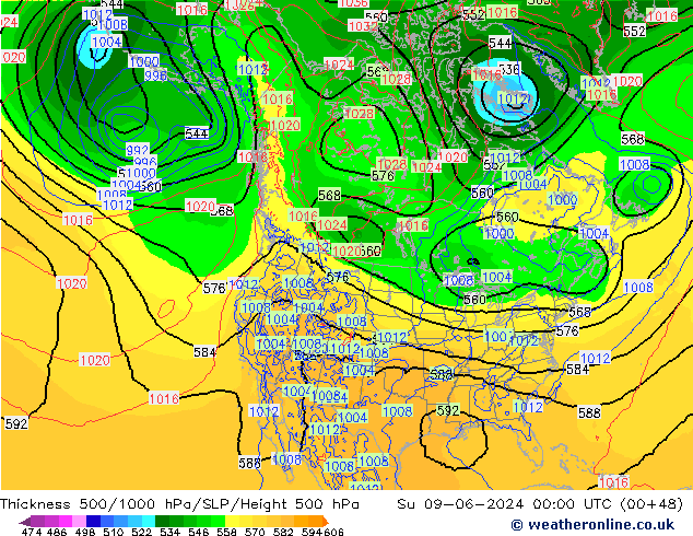 Thck 500-1000hPa ECMWF Su 09.06.2024 00 UTC