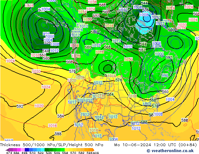 Thck 500-1000hPa ECMWF Po 10.06.2024 12 UTC