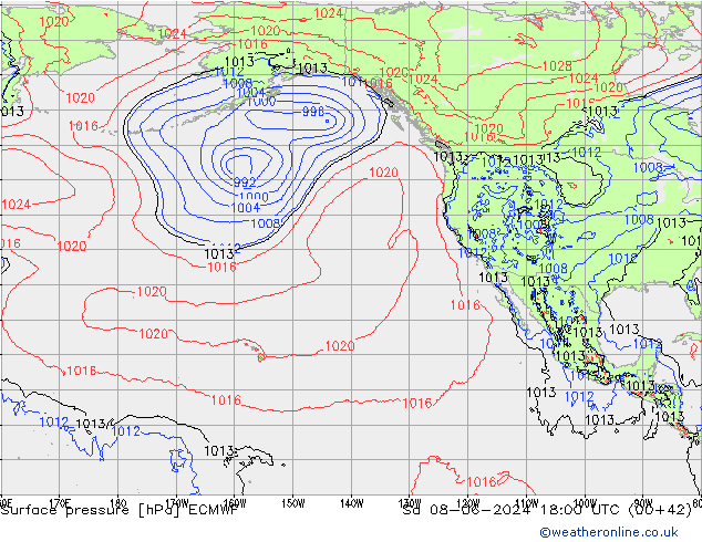 Yer basıncı ECMWF Cts 08.06.2024 18 UTC