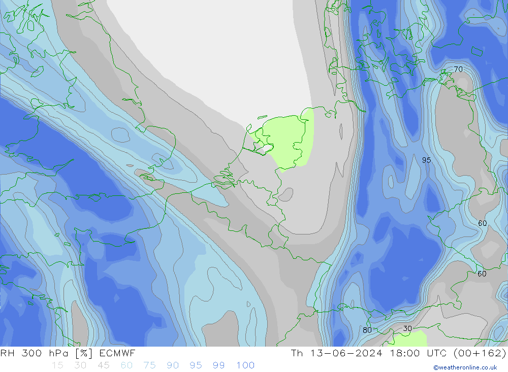 300 hPa Nispi Nem ECMWF Per 13.06.2024 18 UTC