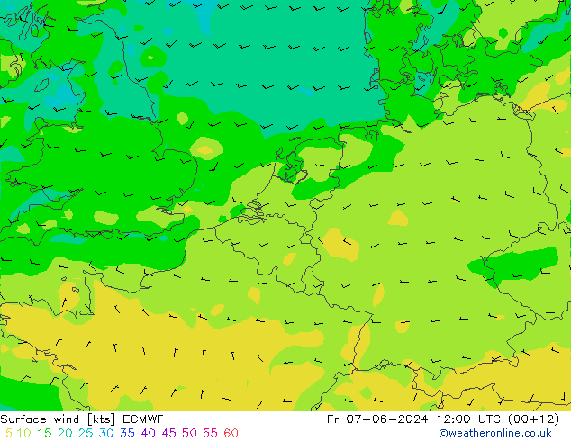  10 m ECMWF  07.06.2024 12 UTC