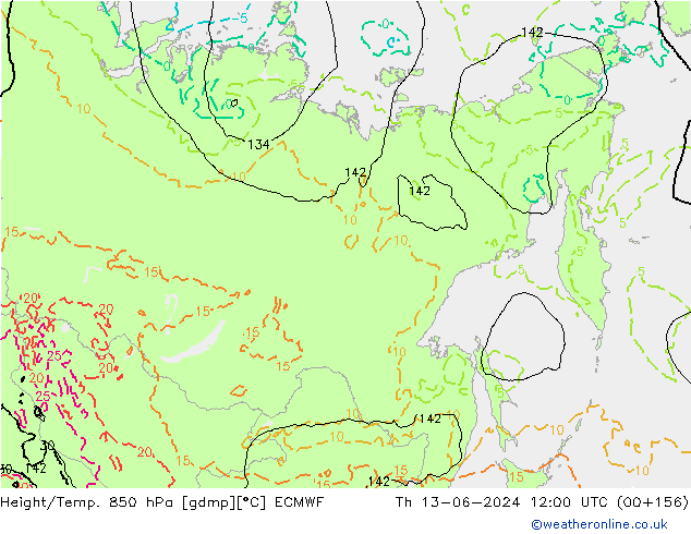 Z500/Regen(+SLP)/Z850 ECMWF do 13.06.2024 12 UTC