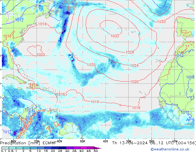 Neerslag ECMWF do 13.06.2024 12 UTC