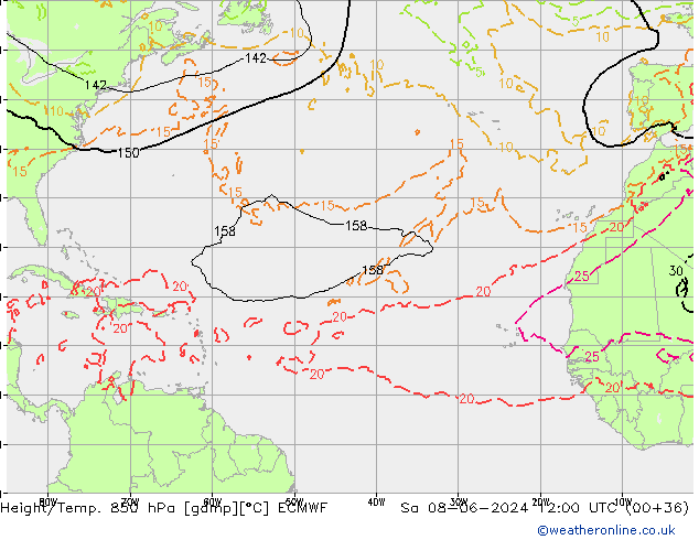 Z500/Regen(+SLP)/Z850 ECMWF za 08.06.2024 12 UTC