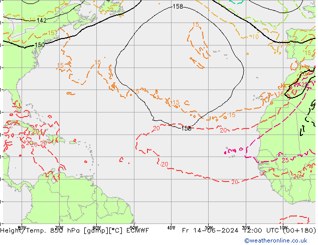 Z500/Rain (+SLP)/Z850 ECMWF Sex 14.06.2024 12 UTC