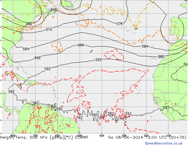 Z500/Regen(+SLP)/Z850 ECMWF za 08.06.2024 12 UTC