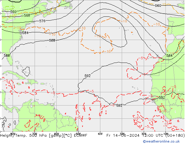 Z500/Rain (+SLP)/Z850 ECMWF Sex 14.06.2024 12 UTC