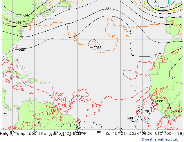 Z500/Rain (+SLP)/Z850 ECMWF So 15.06.2024 06 UTC