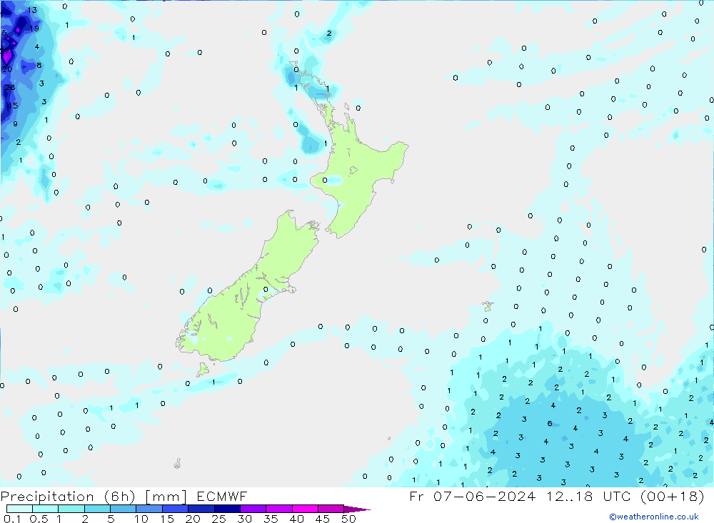 Z500/Rain (+SLP)/Z850 ECMWF Fr 07.06.2024 18 UTC