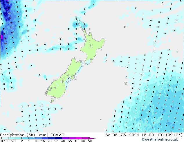 Z500/Rain (+SLP)/Z850 ECMWF Sa 08.06.2024 00 UTC