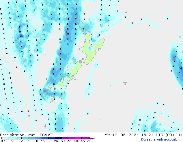 осадки ECMWF ср 12.06.2024 21 UTC