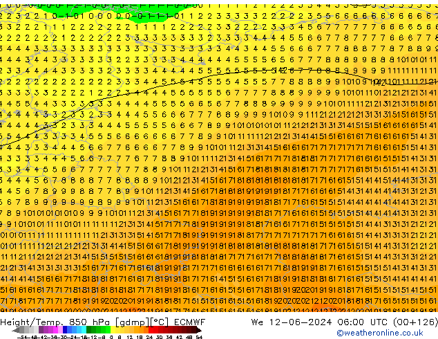 Height/Temp. 850 hPa ECMWF  12.06.2024 06 UTC