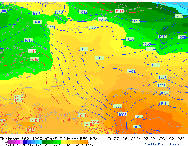 Thck 850-1000 hPa ECMWF  07.06.2024 03 UTC