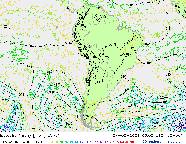 Izotacha (mph) ECMWF pt. 07.06.2024 06 UTC