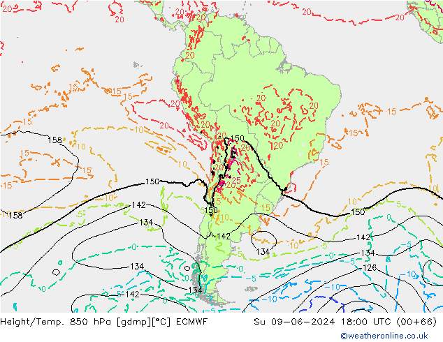 Z500/Rain (+SLP)/Z850 ECMWF Su 09.06.2024 18 UTC