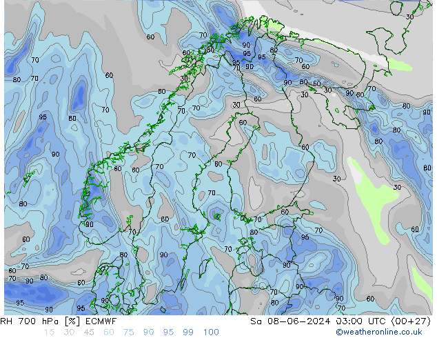 RH 700 hPa ECMWF Sa 08.06.2024 03 UTC