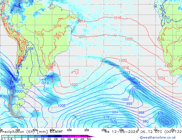 Z500/Rain (+SLP)/Z850 ECMWF  12.06.2024 12 UTC