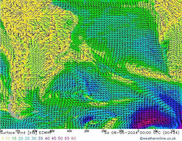  10 m ECMWF  08.06.2024 00 UTC