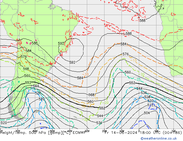 Z500/Rain (+SLP)/Z850 ECMWF Pá 14.06.2024 18 UTC