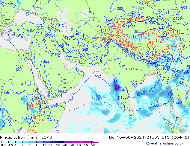 Neerslag ECMWF ma 10.06.2024 00 UTC