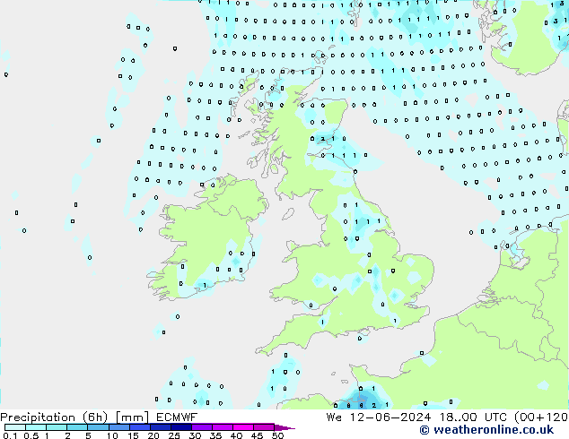 Z500/Rain (+SLP)/Z850 ECMWF We 12.06.2024 00 UTC