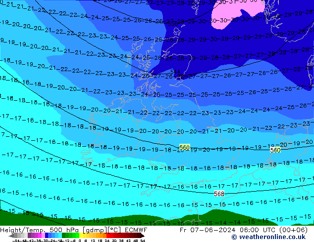 Z500/Rain (+SLP)/Z850 ECMWF pt. 07.06.2024 06 UTC