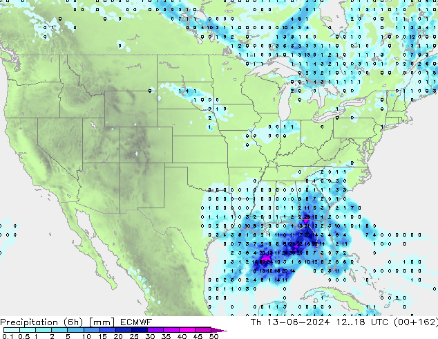 Z500/Rain (+SLP)/Z850 ECMWF jeu 13.06.2024 18 UTC