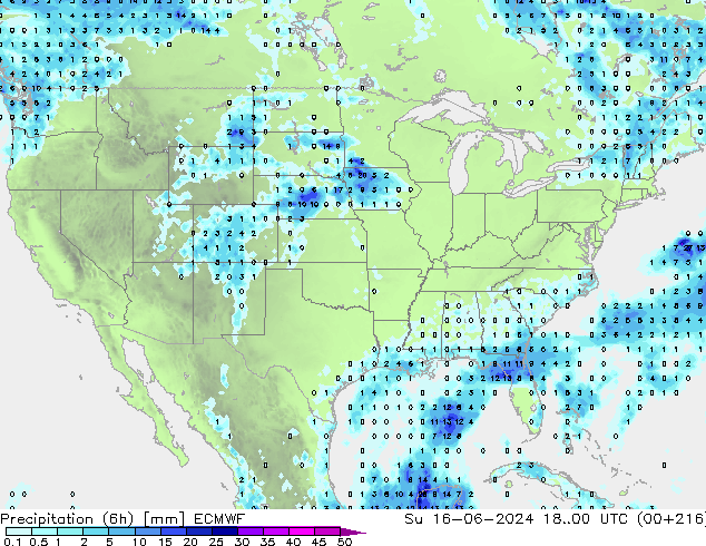 Z500/Regen(+SLP)/Z850 ECMWF zo 16.06.2024 00 UTC