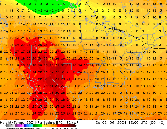 Z500/Rain (+SLP)/Z850 ECMWF So 08.06.2024 18 UTC