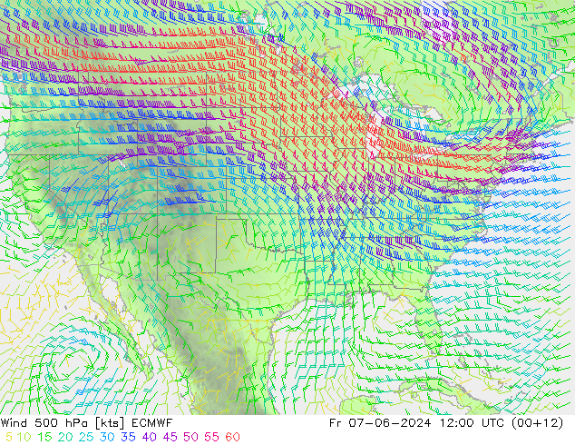 Wind 500 hPa ECMWF vr 07.06.2024 12 UTC