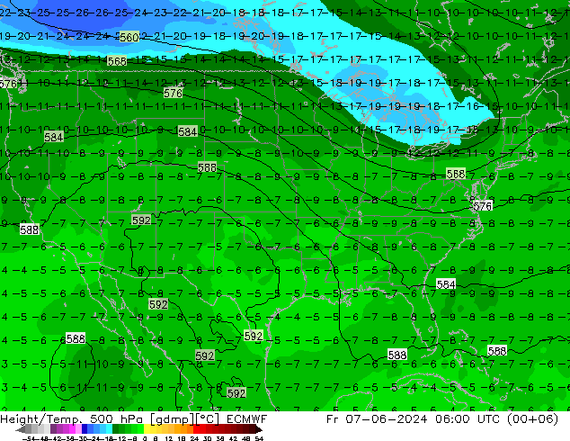 Z500/Rain (+SLP)/Z850 ECMWF Pá 07.06.2024 06 UTC