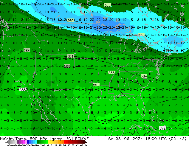 Z500/Rain (+SLP)/Z850 ECMWF So 08.06.2024 18 UTC