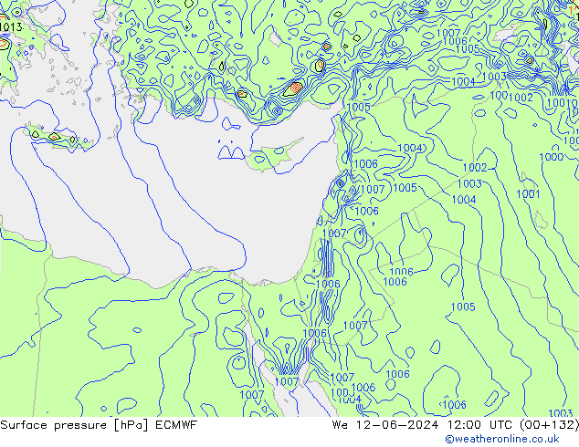 Yer basıncı ECMWF Çar 12.06.2024 12 UTC