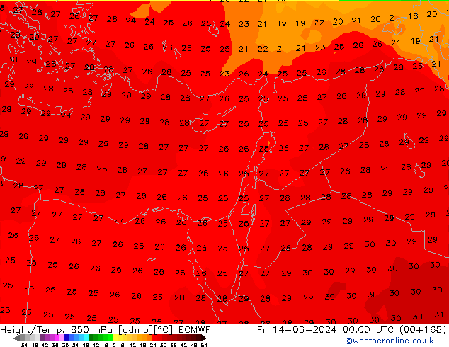 Z500/Rain (+SLP)/Z850 ECMWF пт 14.06.2024 00 UTC